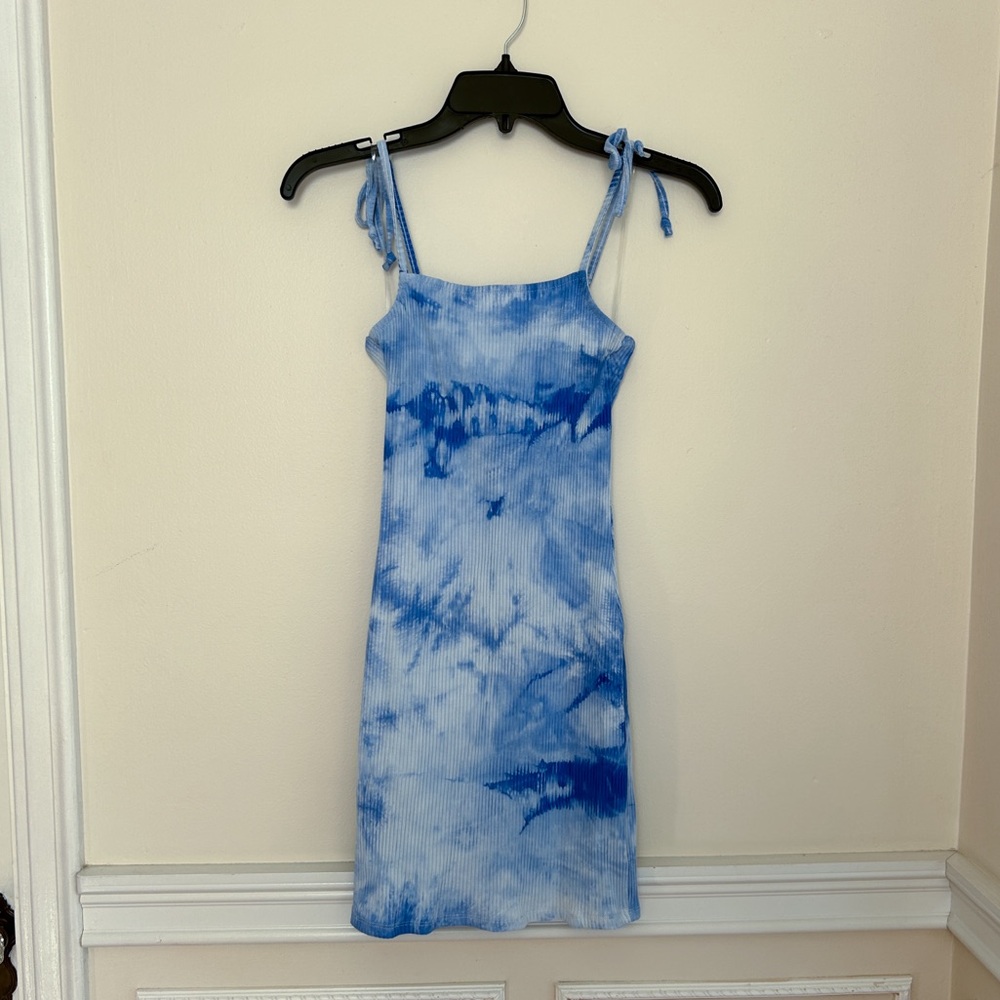Pacsun LA Hearts Tie Dye Knit Mini Dress - Sm, Blue